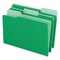 Pendaflex Colored File Folders 1/3-Cut Tabs Legal Size Green/Light Green 100/Box